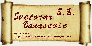 Svetozar Banašević vizit kartica
